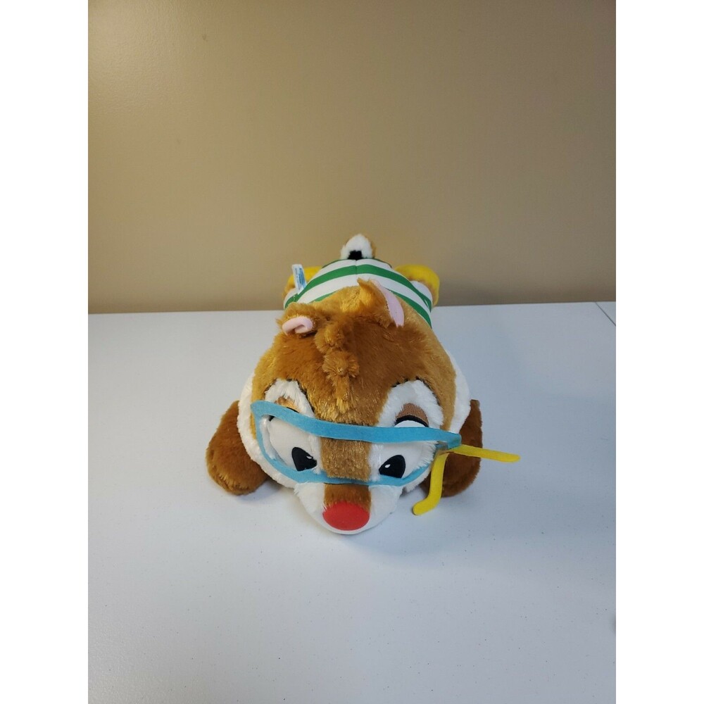 Chip Swimming HUGE 17" Plush Disney Sega Chipmunk Snorkling Dale Diving Swimsuit